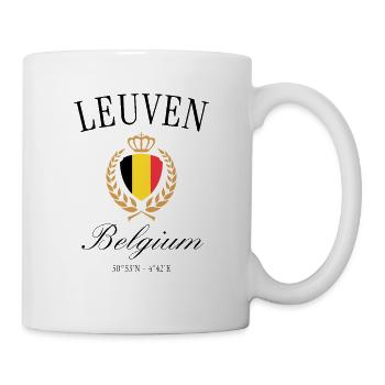 Lion Belgium Coat of Arms Crown – Travel Souvenir - Mug - white - Right