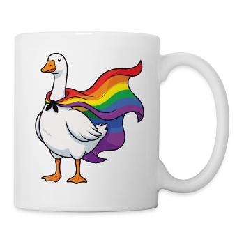 Mois de la Fierté LGBTQ - Drôle d’Oie Fière - Mug blanc - blanc - Droite