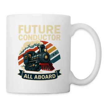 Zukünftiger Schaffnerzug - Tasse - Weiß - Rechts