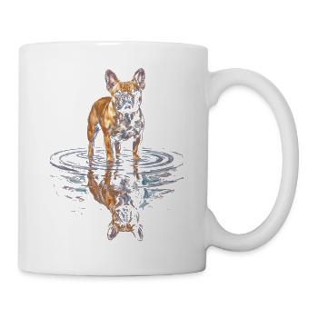 French Bulldog Water Reflection - Mug - white - Right