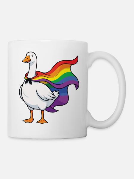 LGBTQ-Pride-Monat – Lustige stolze Gans - Tasse - Weiß