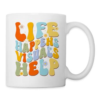 Joie de vivre colorful letters - Mug - white - Right