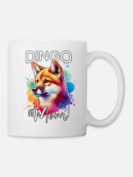 Australischer Wildhund Mama - Tasse - Weiß