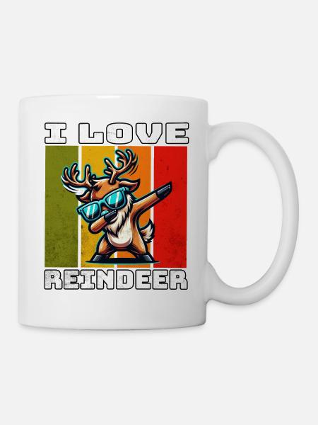 Reindeer Rentier - Tasse - Weiß