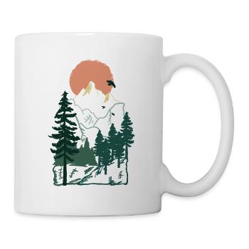 Nature Forest Mountain Tree Gift Idea - Mug - white - Right