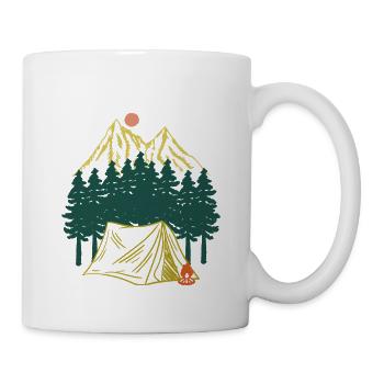 Sternennacht Bergcamping Abenteuer - Tasse - Weiß - Rechts