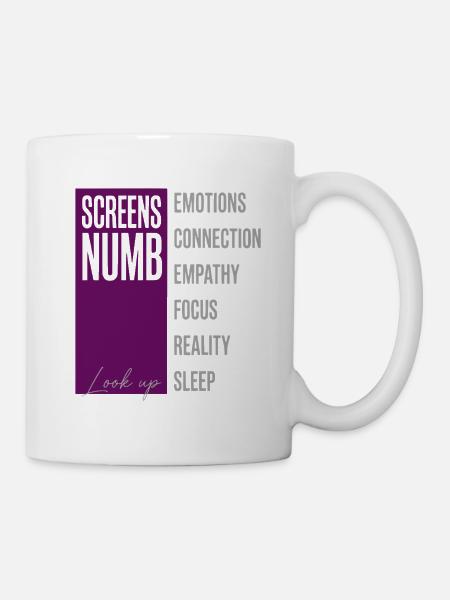 Anti Ai Screens Numb - Tasse - Weiß