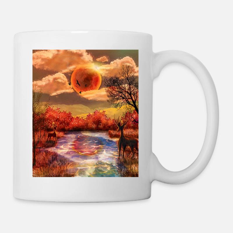 Automne surréaliste à l’estuario - Mug blanc - blanc