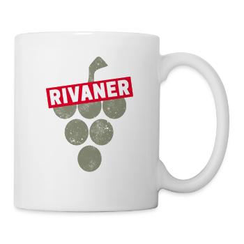 Rivaner Rebe Vintage Weintrinker und Winzer Design - Tasse - Weiß - Rechts