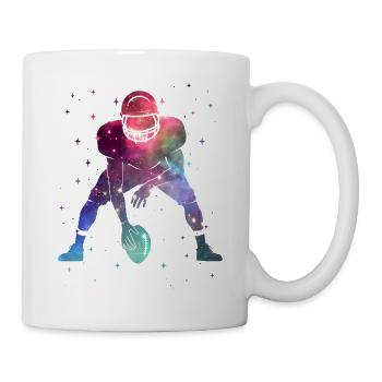 American Football Weltraum Kinder Jungen Football - Tasse - Weiß - Rechts