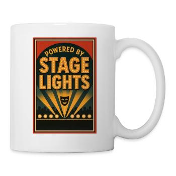 Angetrieben von Rampenlicht | Theater Bühne - Tasse - Weiß - Rechts