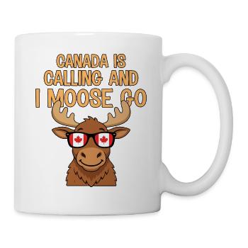 Kanada ruft und ich bin Elch gegangen - Tasse - Weiß - Rechts
