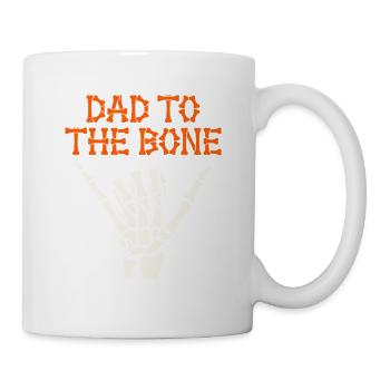 Halloween Dad To The Bone Skeleton Hand Fun Papa - Tasse - Weiß - Rechts
