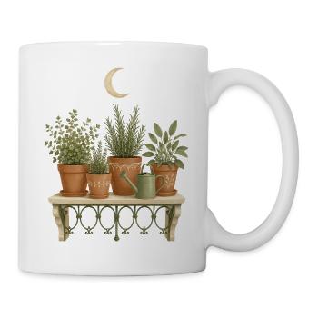 Clair de lune du balcon des herbes - Mug blanc - blanc - Droite