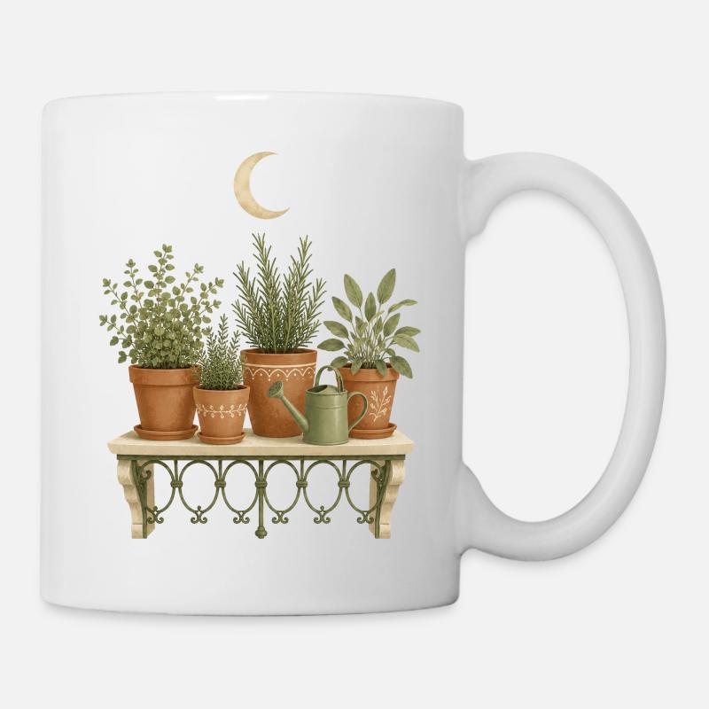 Herb Balcony Moonlight - Mug - white