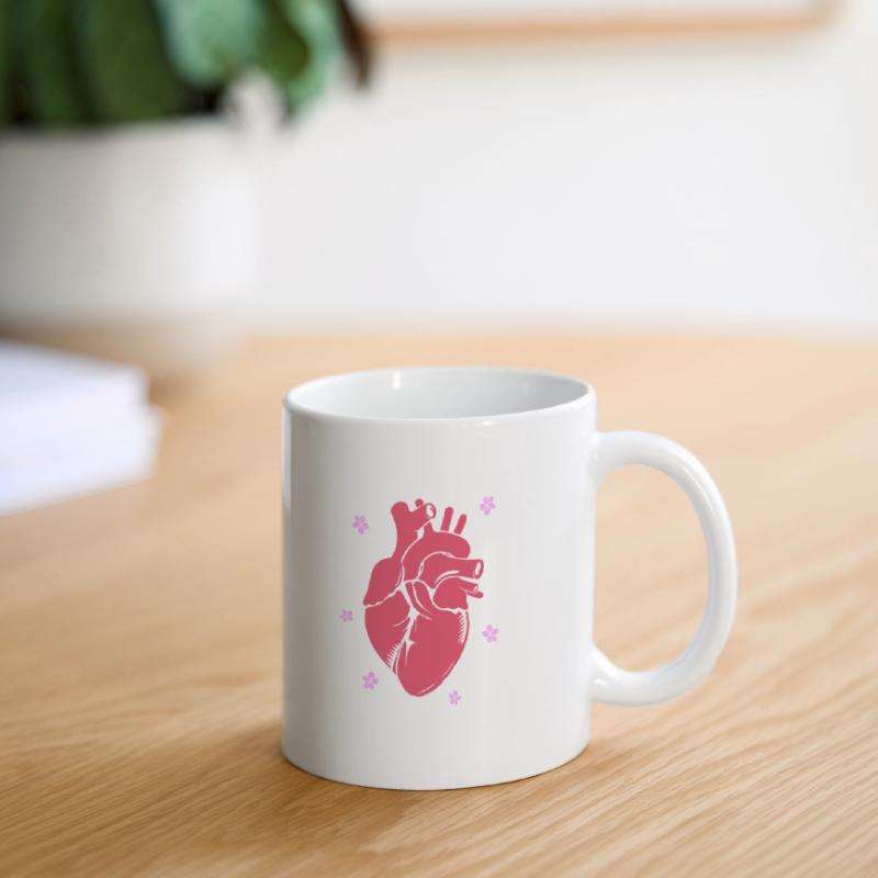 Cardiogramme, cardiographie, échographie, échographie Mug blanc