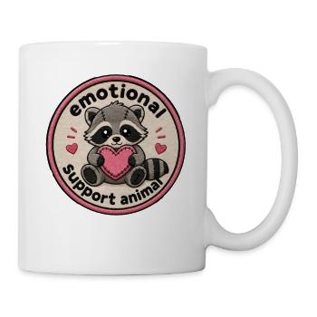 Kuscheltier-Waschbär Herzmotiv - Tasse - Weiß - Rechts
