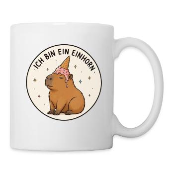 Capybara Einhorn - Tasse - Weiß - Rechts