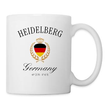 Heidelberg Wappen Krone – Reise Souvenir - Tasse - Weiß - Rechts