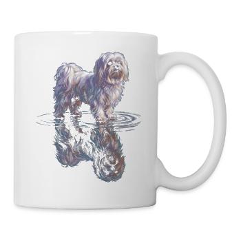 Maltese with water reflection - Mug - white - Right