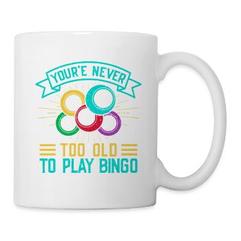 Bingo Jamais trop vieux pour jouer au bingo - Mug blanc - blanc - Droite