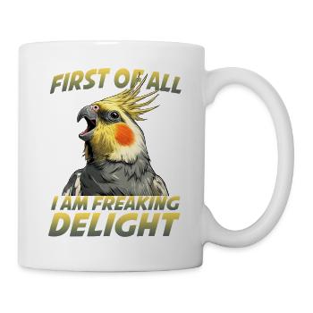 Cockatiel Parrot Pet Bird Australian Parakeet - Mug - white - Right