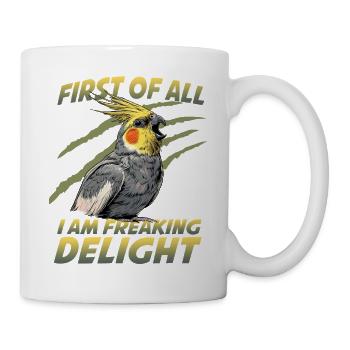 Perroquet oiseau calopsitte Nymphicus hollandicus - Mug blanc - blanc - Droite