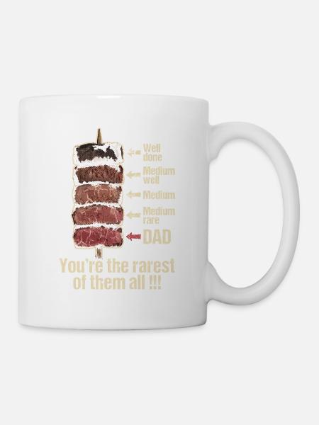 Rarest Dad Grillspieß Humor - Tasse - Weiß