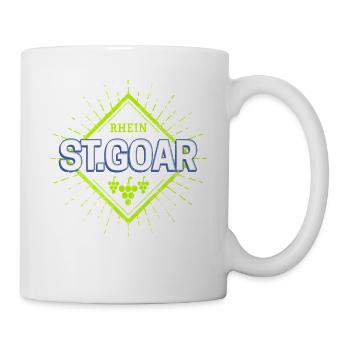 St. Goar am Rhein Retro Weintrauben Vintage Design - Tasse - Weiß - Rechts