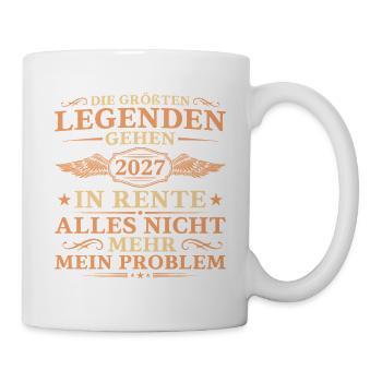 Ruhestand Größte Legenden gehen 2027 in Rente - Tasse - Weiß - Rechts