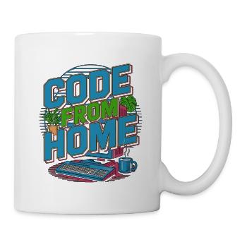 Code de développeur à distance depuis un développeur logiciel à domicile - Mug blanc - blanc - Droite