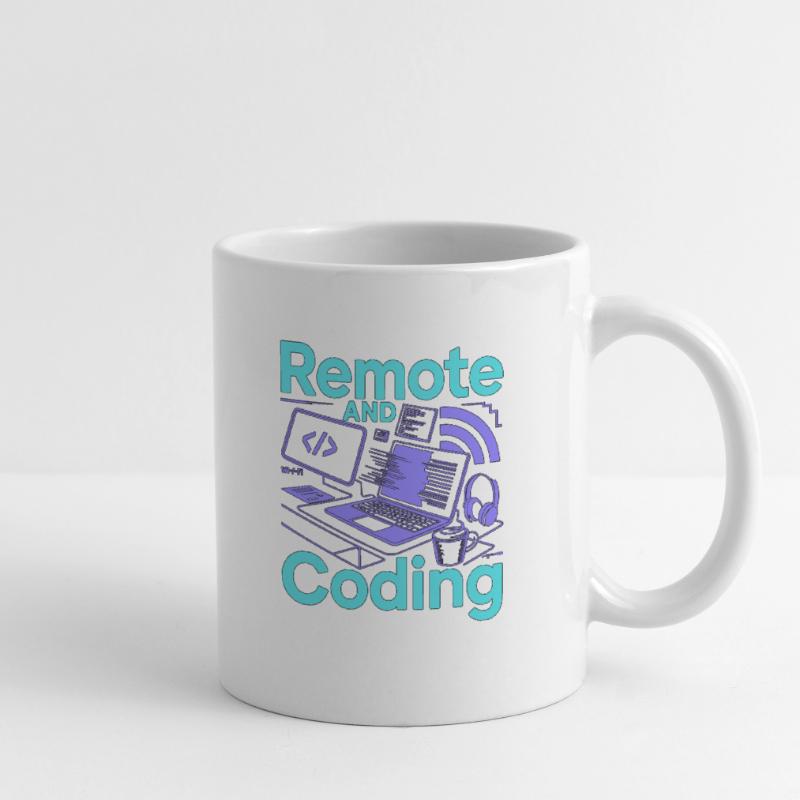 Remote Developer Remote And Coding Web Programmer Tasse