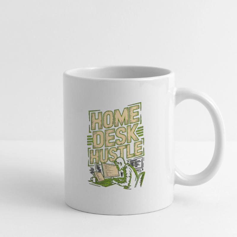 Remote Developer Home Desk Hustle Remote Coder Tasse