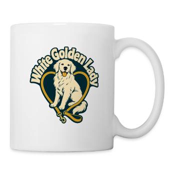 White Golden Retriever Mom, White Golden Lady - Tasse - Weiß - Rechts