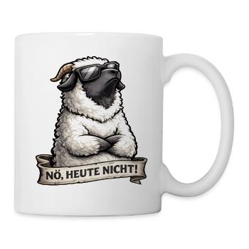 Nö Heute Nicht Walliser Schwarznasenschaf Lustig - Tasse - Weiß - Rechts