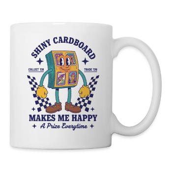 Shiny Cardboard Makes Me Happy Trading Card - Mug - white - Right