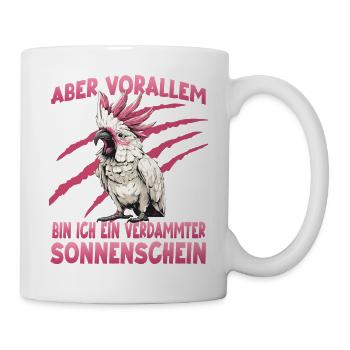 Cockatoo Kakadu australischer Papagei Vogelhalter  - Tasse - Weiß - Rechts