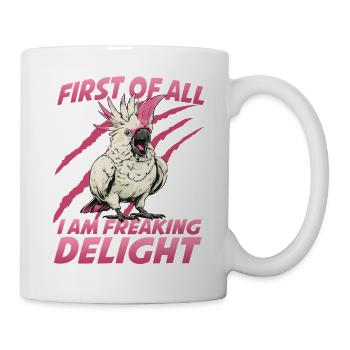 Porte-oiseaux pour perroquets cacatoès exotiques - Mug blanc - blanc - Droite