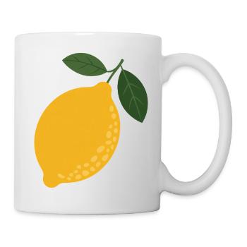 Lemon Leaf Citrus Illustration - Mug - white - Right