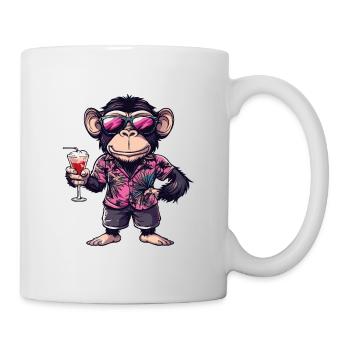 Gorilla Comic Sommer - Tasse - Weiß - Rechts