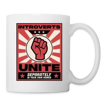 Introvertierte schließen sich zusammen - Tasse - Weiß - Rechts