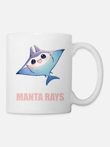 Rochen Mantarochen - Tasse - Weiß