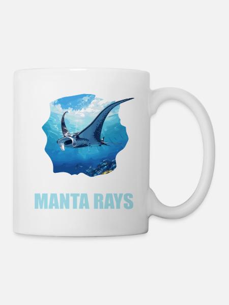 Rochen Mantarochen - Tasse - Weiß