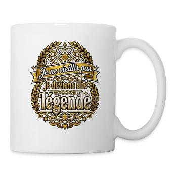Je ne vieillis pas je deviens une légende - Mug blanc - blanc - Droite