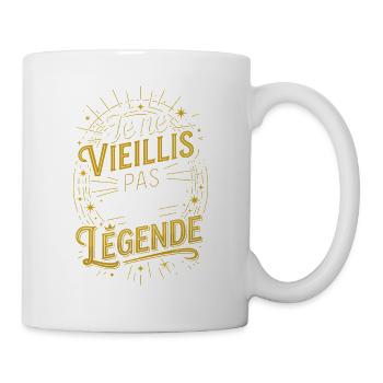 Je ne vieillis pas je deviens une légende - Mug blanc - blanc - Droite