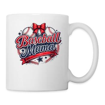 Baseball-Mama: Retro Mama Baseball-Geschenk - Tasse - Weiß - Rechts