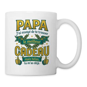 Papa Meilleur Cadeau C'est Moi Humour - Mug blanc - blanc - Droite