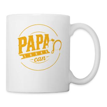 Papa Maßband Logo – Keine Gleiche - Tasse - Weiß - Rechts