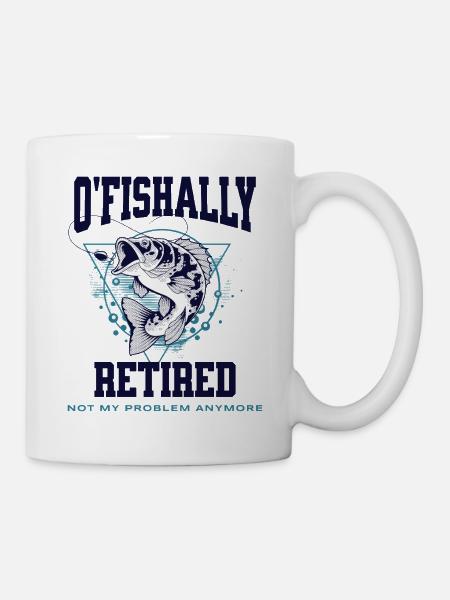 Ofishally Zurückgezogene Fischerei - Tasse - Weiß