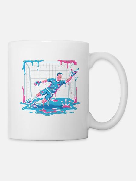 Tropfender Flüssigkeits-Torwart - Tasse - Weiß